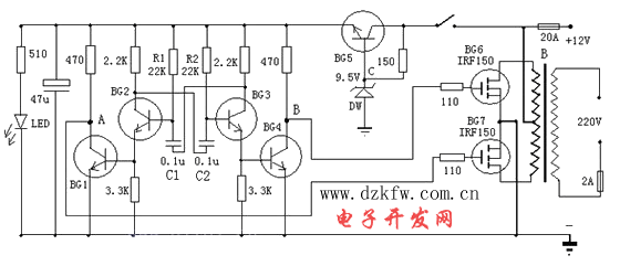 晶體管逆變器,逆變器電路圖