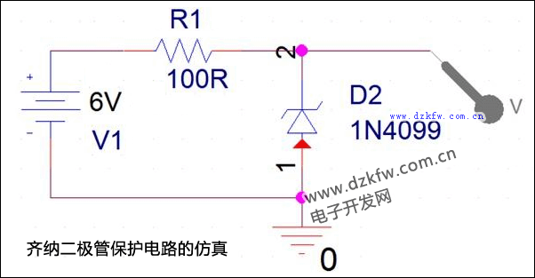 齊納二極管保護(hù)電路的仿真
